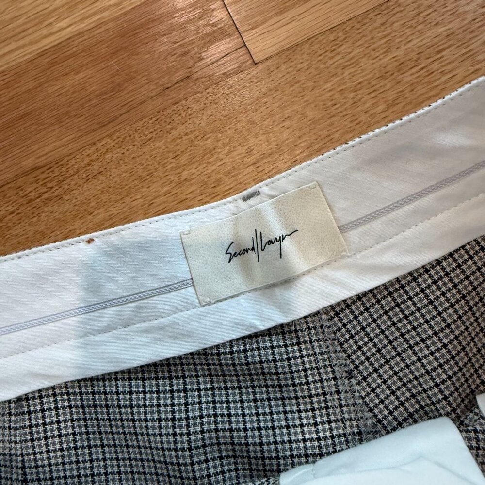 Second Layer Valluco Houndstooth Wool Trousers Mu… - image 10